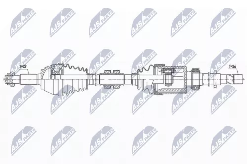 NTY NTY NPW-NS-096 NTY NPW-NS-096 Drive Shaft 