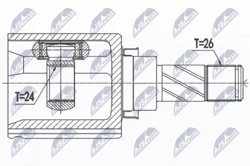 Front Left NTY Cv Joint & Boot Kit