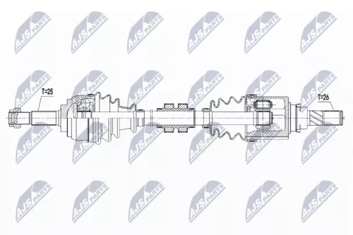 NTY NTY NPW-NS-100 NTY NPW-NS-100 Drive Shaft 
