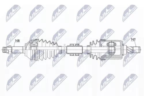 NTY NTY NPW-NS-162 NTY NPW-NS-162 Drive Shaft 