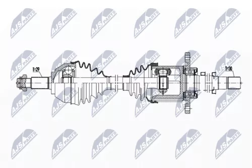 NTY NTY NPW-NS-163 NTY NPW-NS-163 Drive Shaft 