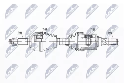 NTY NPW-NS-165 Drive Shaft