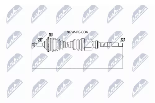 NTY NTY NPW-PE-004 NTY NPW-PE-004 Drive Shaft 