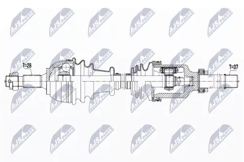 NTY NTY NPW-PE-035 NTY NPW-PE-035 Drive Shaft 