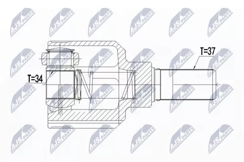 NTY NTY NPW-PE-040 Front Left NTY Cv Joint & Boot Kit 