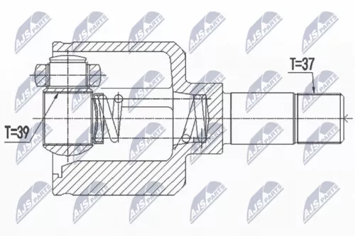 Front Left NTY Cv Joint & Boot Kit