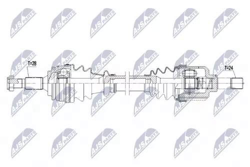 NTY NTY NPW-PE-077 NTY NPW-PE-077 Drive Shaft 