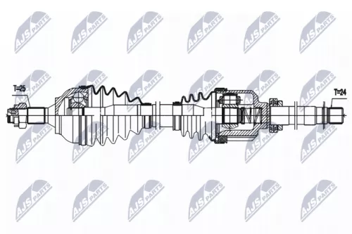 NTY NTY NPW-PE-087 NTY NPW-PE-087 Drive Shaft 