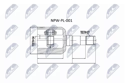 Inner NTY Cv Joint & Boot Kit
