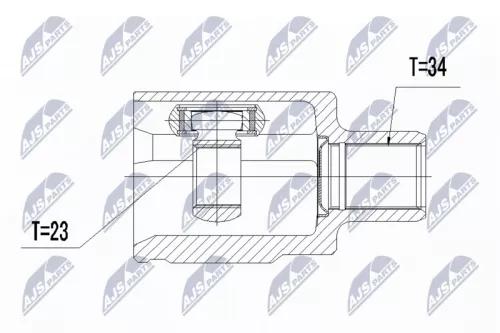 Front Right NTY Cv Joint & Boot Kit