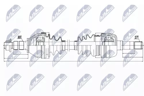 NTY NTY (NPW-PL-043) Front Right Front Front Left NTY Drive Shaft 