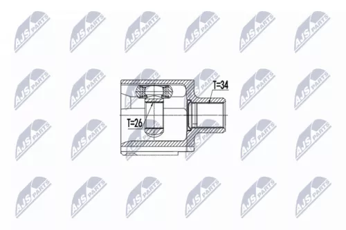NTY NTY NPW-PL-078 Front Right NTY Cv Joint & Boot Kit 