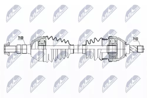 NTY NTY NPW-PL-081 NTY NPW-PL-081 Drive Shaft 