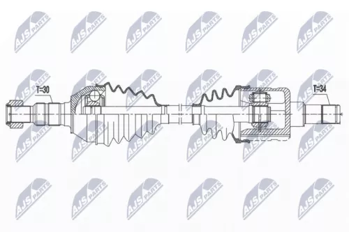 NTY NTY NPW-PL-109 NTY NPW-PL-109 Drive Shaft 