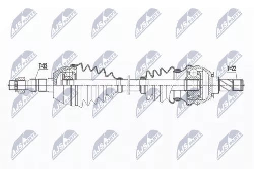 NTY NTY NPW-PL-119 NTY NPW-PL-119 Drive Shaft 