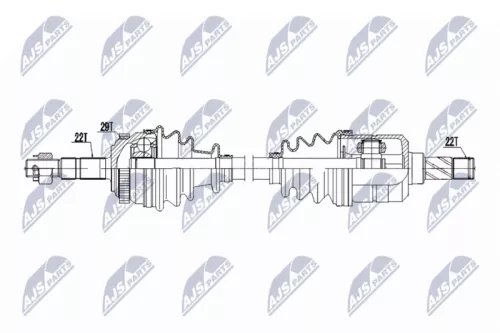 NTY NTY NPW-PL-162 NTY NPW-PL-162 Drive Shaft 