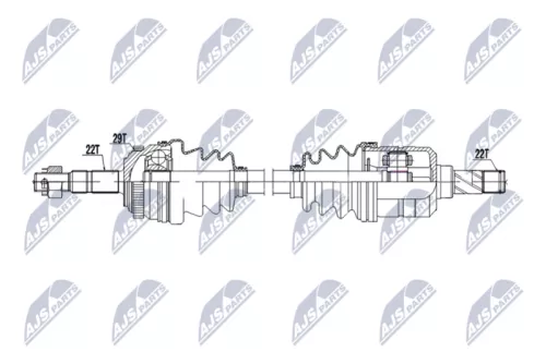 NTY NTY NPW-PL-163 NTY NPW-PL-163 Drive Shaft 