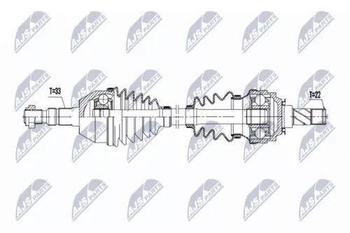 NTY NTY NPW-PL-180 NTY NPW-PL-180 Drive Shaft 