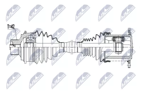 NTY NTY NPW-PS-021 NTY NPW-PS-021 Drive Shaft 