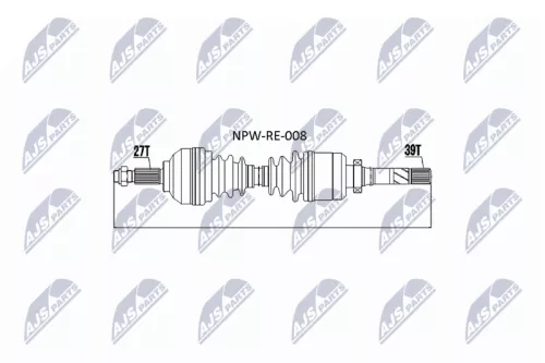 NTY NPW-RE-008 Drive Shaft