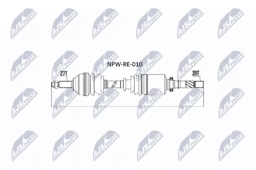 NTY NTY NPW-RE-010 NTY NPW-RE-010 Drive Shaft 