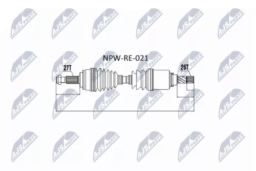 NTY NTY NPW-RE-021 NTY NPW-RE-021 Drive Shaft 