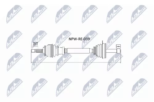 NTY NTY NPW-RE-039 NTY NPW-RE-039 Drive Shaft 