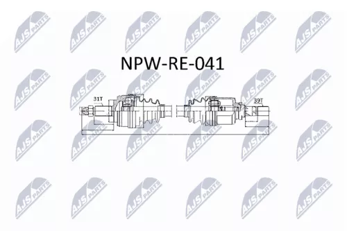 NTY NTY NPW-RE-041 NTY NPW-RE-041 Drive Shaft 
