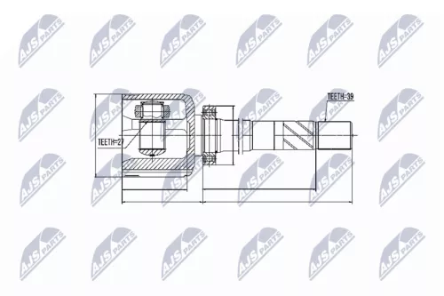 Front Right NTY Cv Joint & Boot Kit