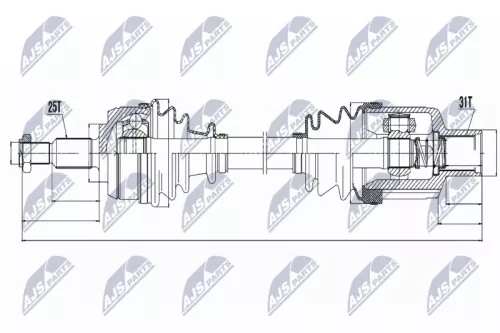 Front Right NTY Drive Shaft