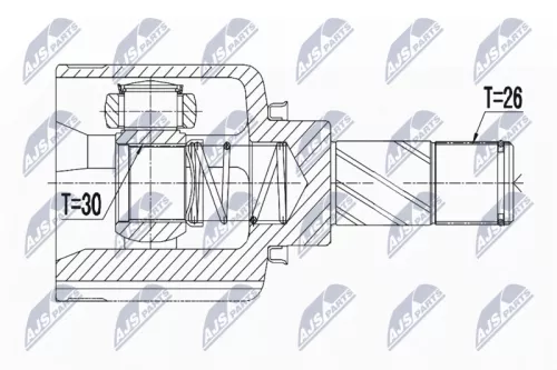 Front Right NTY Cv Joint & Boot Kit