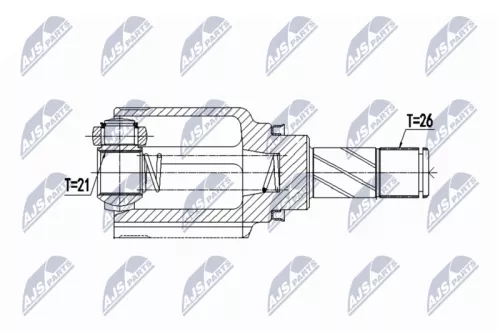 Front Left NTY Cv Joint & Boot Kit