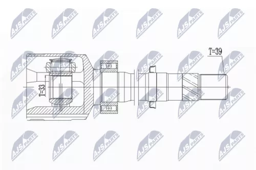 Front Right NTY Cv Joint & Boot Kit