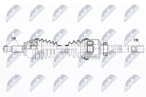 NTY NTY NPW-RE-089 NTY NPW-RE-089 Drive Shaft 