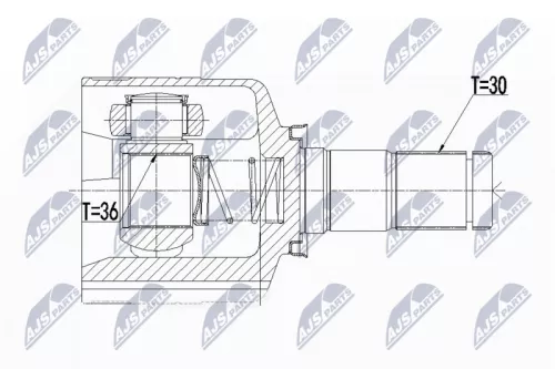 Inner NTY Cv Joint & Boot Kit