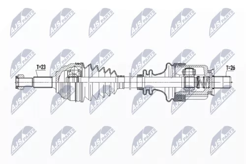NTY NTY NPW-RE-093 NTY NPW-RE-093 Drive Shaft 