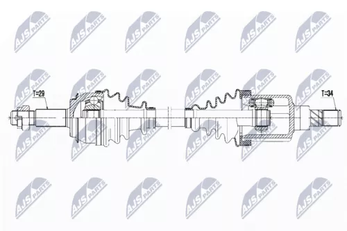 NTY NTY NPW-RE-124 NTY NPW-RE-124 Drive Shaft 