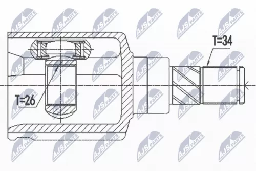 Front Left NTY Cv Joint & Boot Kit