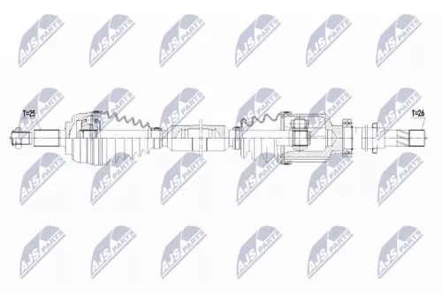 NTY NTY NPW-RE-140 NTY NPW-RE-140 Drive Shaft 