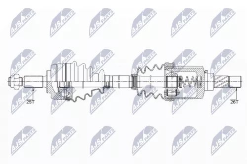 NTY NTY NPW-RE-147 NTY NPW-RE-147 Drive Shaft 