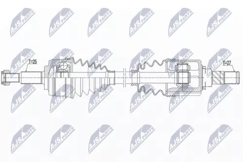 NTY NTY NPW-RE-164 NTY NPW-RE-164 Drive Shaft 