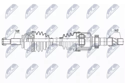 NTY NTY NPW-RE-175 NTY NPW-RE-175 Drive Shaft 