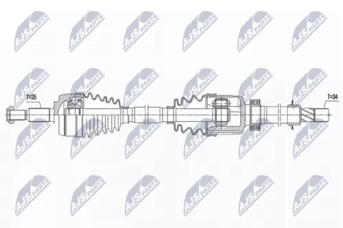 NTY NTY NPW-RE-188 NTY NPW-RE-188 Drive Shaft 