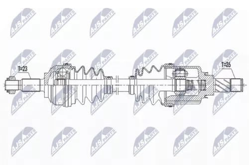 NTY NTY NPW-RE-191 NTY NPW-RE-191 Drive Shaft 