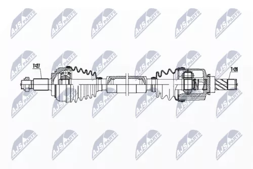 NTY NTY NPW-RE-193 NTY NPW-RE-193 Drive Shaft 