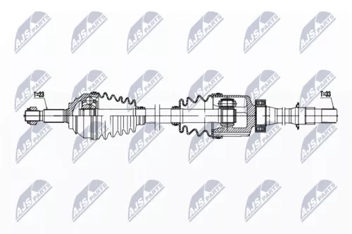 NTY NTY NPW-RE-196 NTY NPW-RE-196 Drive Shaft 