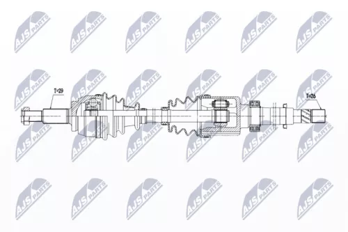 NTY NTY NPW-RE-198 NTY NPW-RE-198 Drive Shaft 