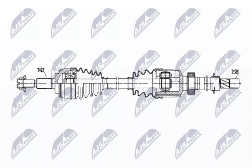 NTY NTY (NPW-RE-203) Front Right NTY Drive Shaft 