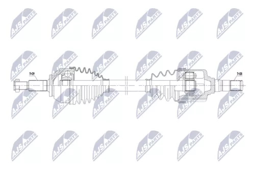 NTY NTY NPW-RE-206 NTY NPW-RE-206 Drive Shaft 