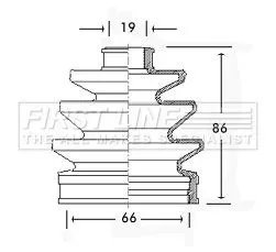  FIRST LINE Drive Shaft Cv Boot Kit